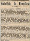 Matria sobre o falecimento do Prof. Oscar Fontes de Faria publicada no Jornal A Estncia